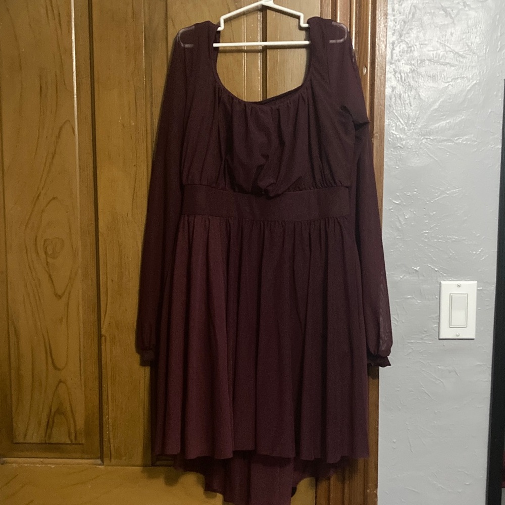 Weissman Deep Burgundy Long Sleeve Ballet costume